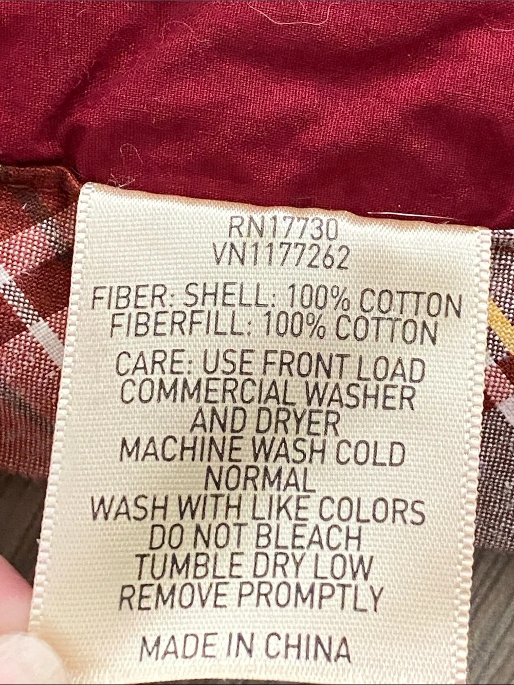 Woolrich plaid cotton